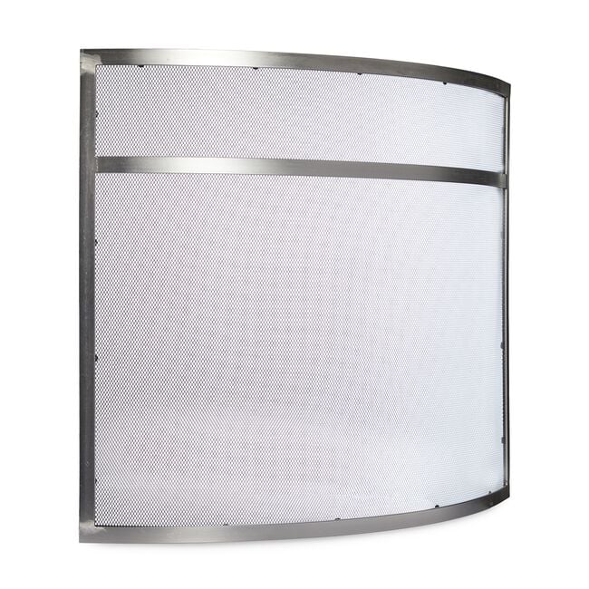 Silverflame 25" Nickel Fire Guard 